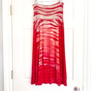 Athleta Pink Lotus High-Low Tie-Dye Skirt